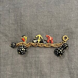 J.Crew Polka Dot Nautical Charm Bracelet